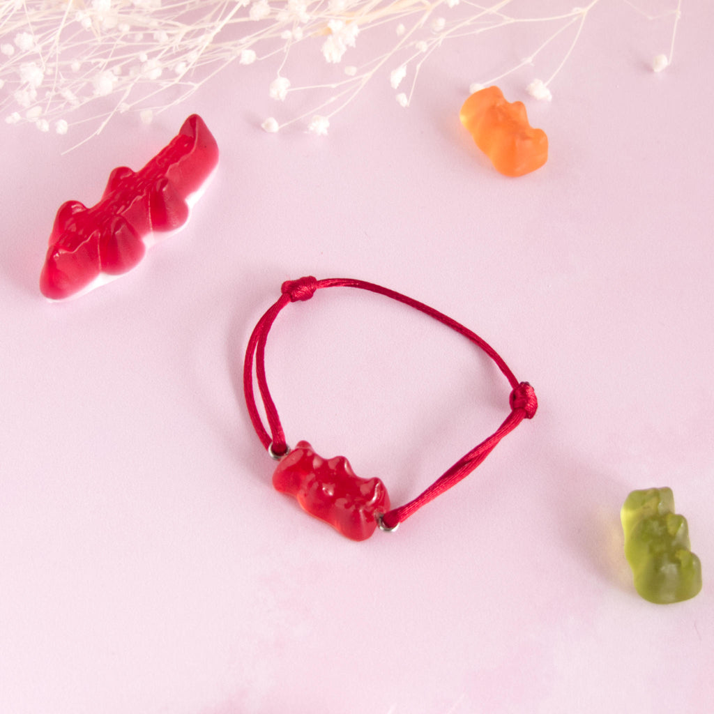 Bracelet bonbon nounours résine