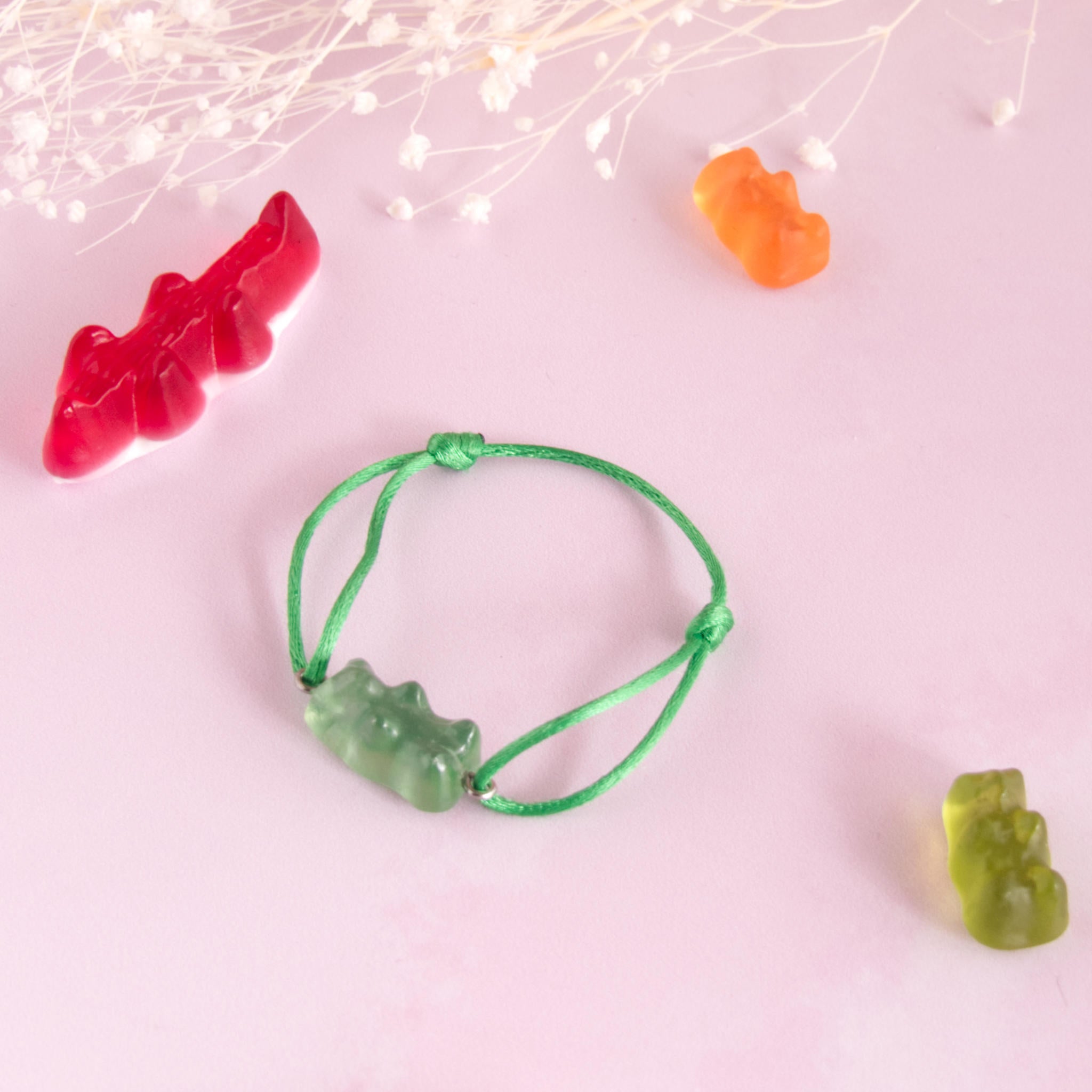 Bracelet bonbon nounours résine