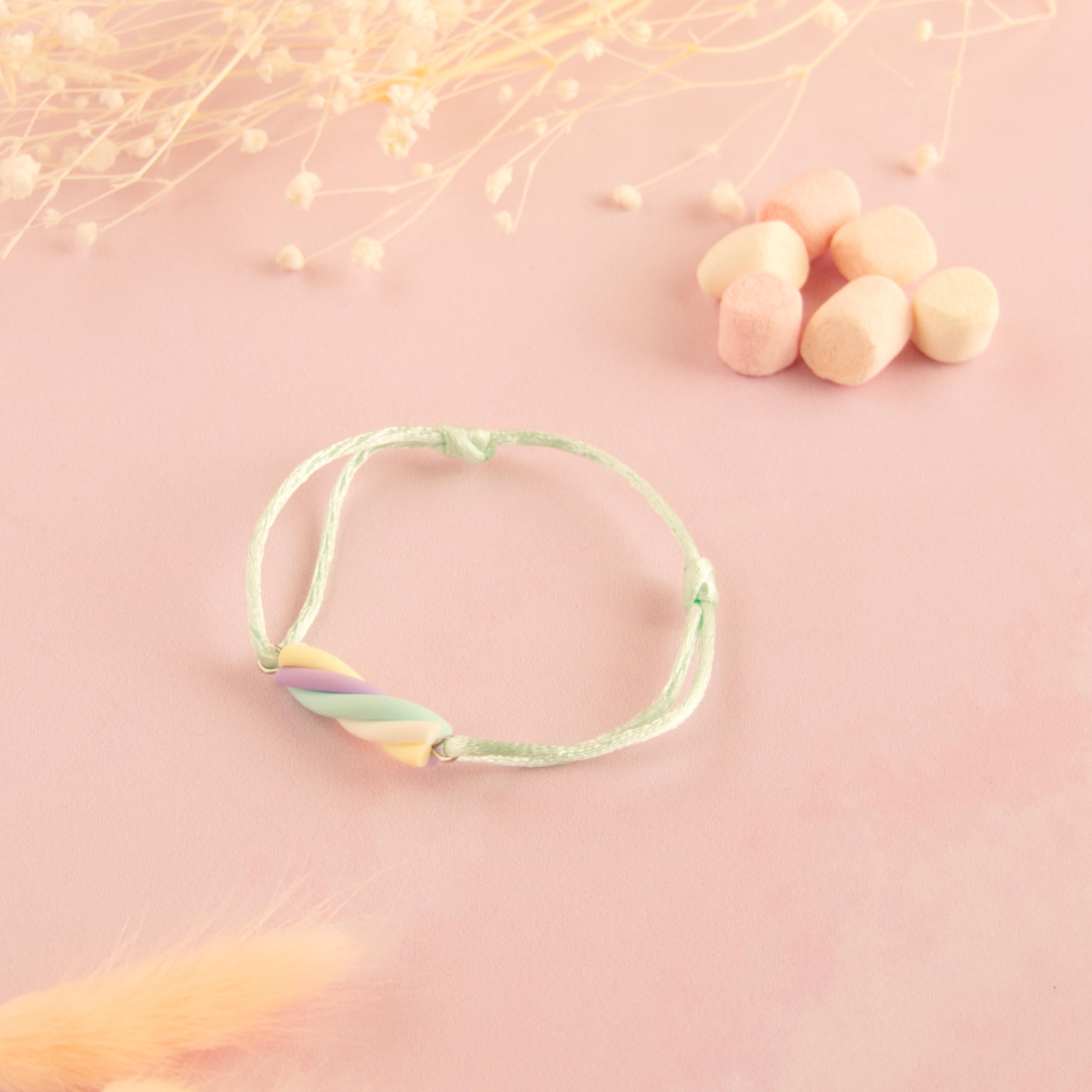 bracelet guimauve vert 