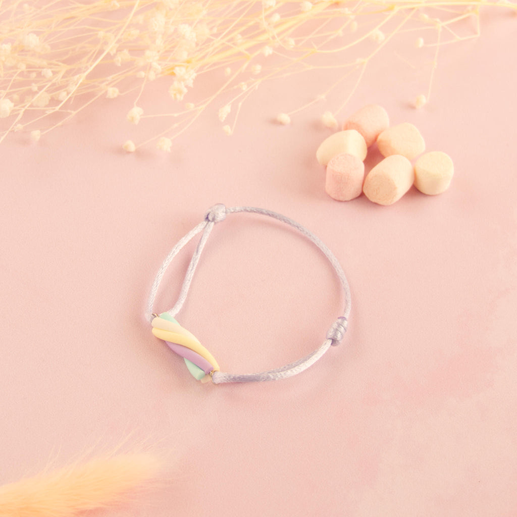 bracelet guimauve violet