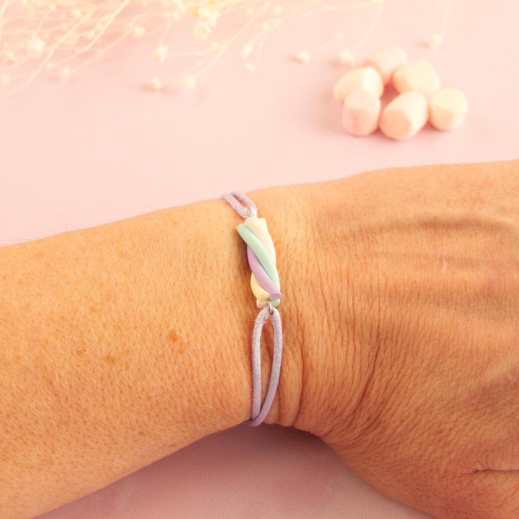 bracelet guimauve porté