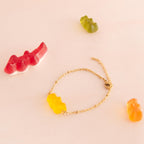 bracelet ours jaune doré