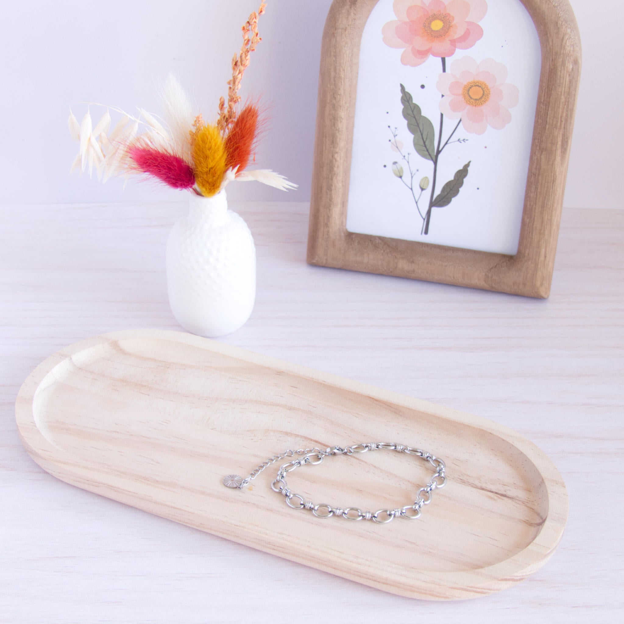 bracelet ovale argenté