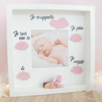 Cadre naissance bébé avec personnalisation