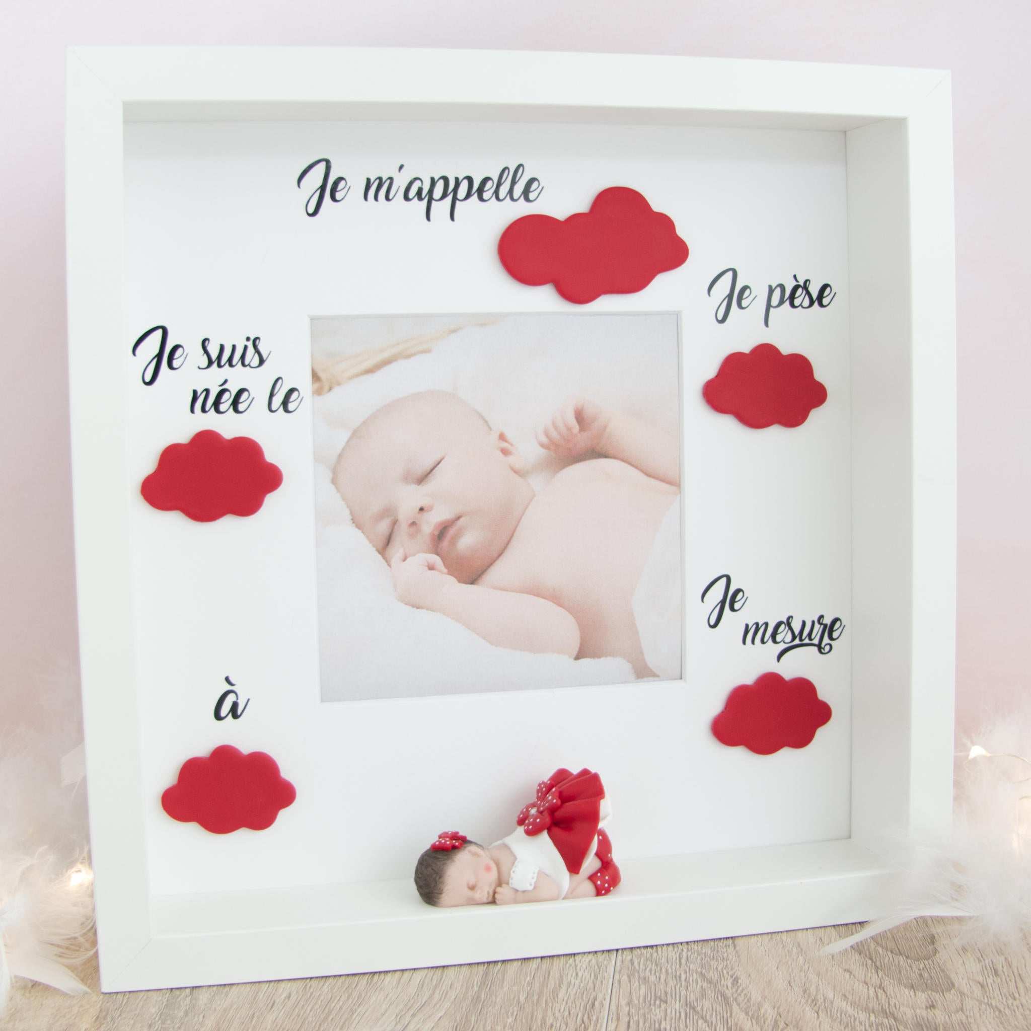 Cadre naissance bébé avec personnalisation
