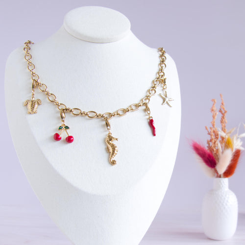 Collier à composer soi-même avec charms interchangeables