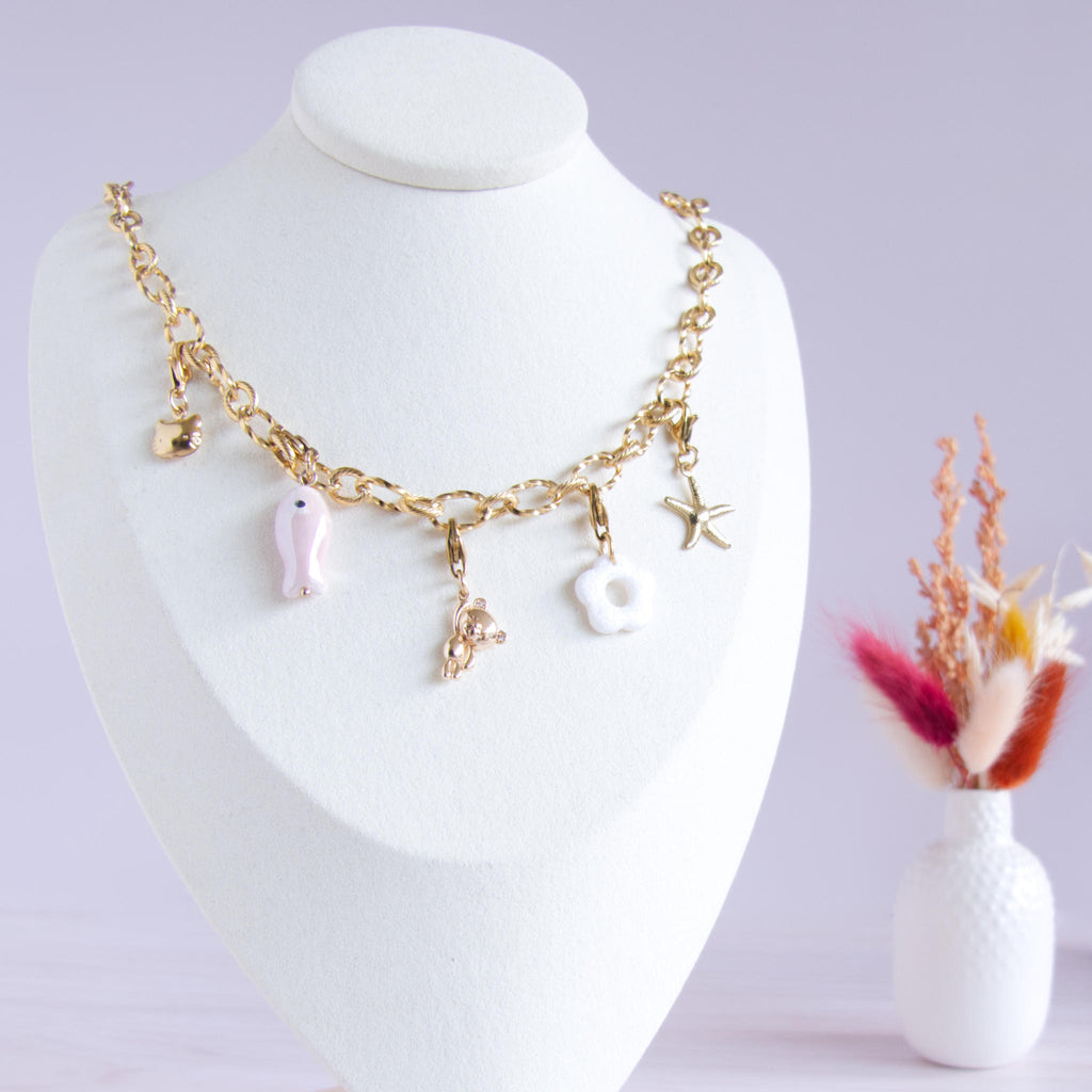 Collier à composer soi-même avec charms interchangeables