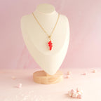 Collier bonbon crocodile en résine