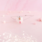 Collier Fiole en verre canne à sucre