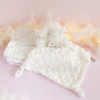 couverture et doudou blanc