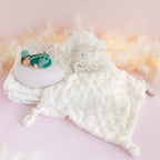 couverture et doudou blanc veilleuse vert