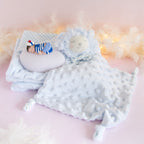 couverture et doudou bleu veilleuse marin