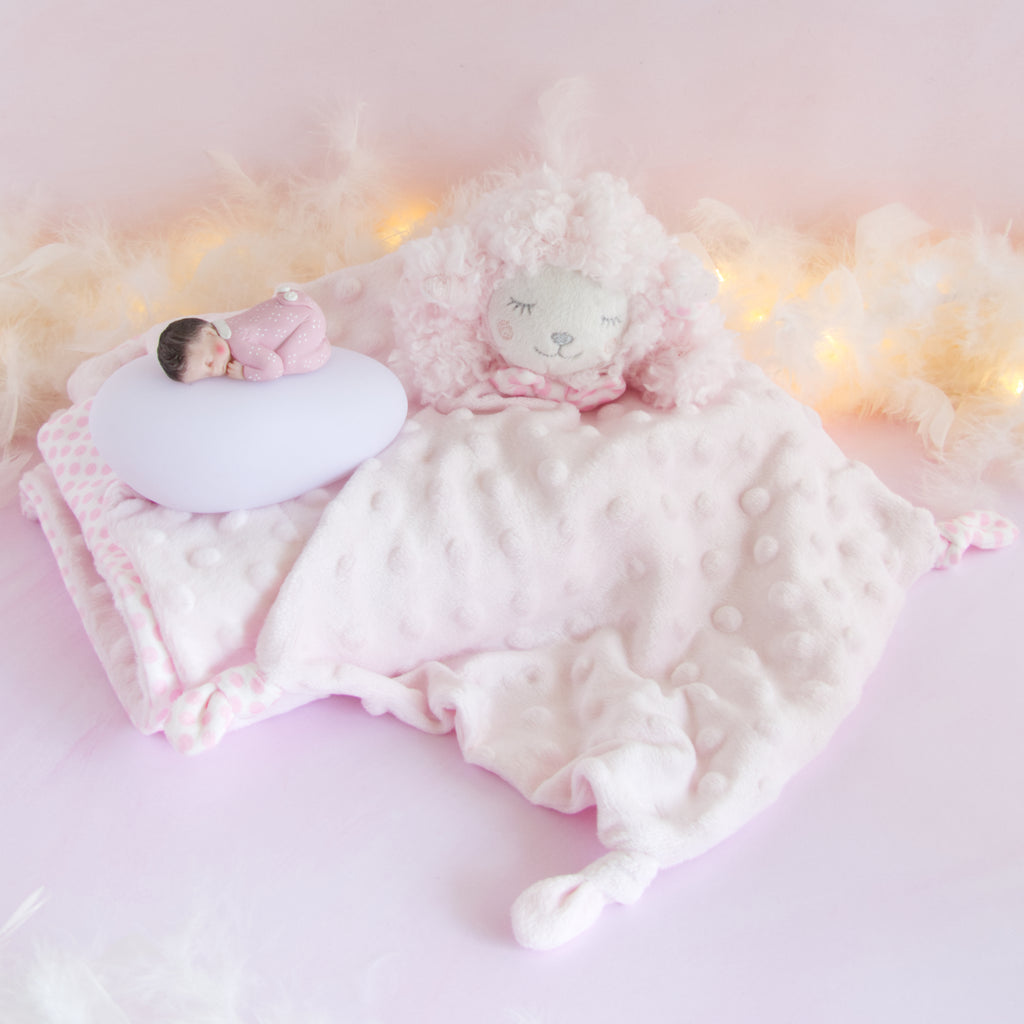 couverture et doudou rose veilleuse pyjama rose