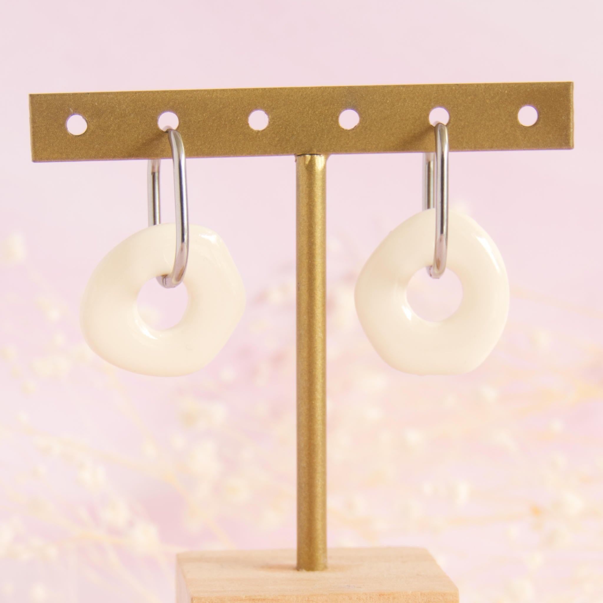 Créoles interchangeables modèle pampille "Aliana"