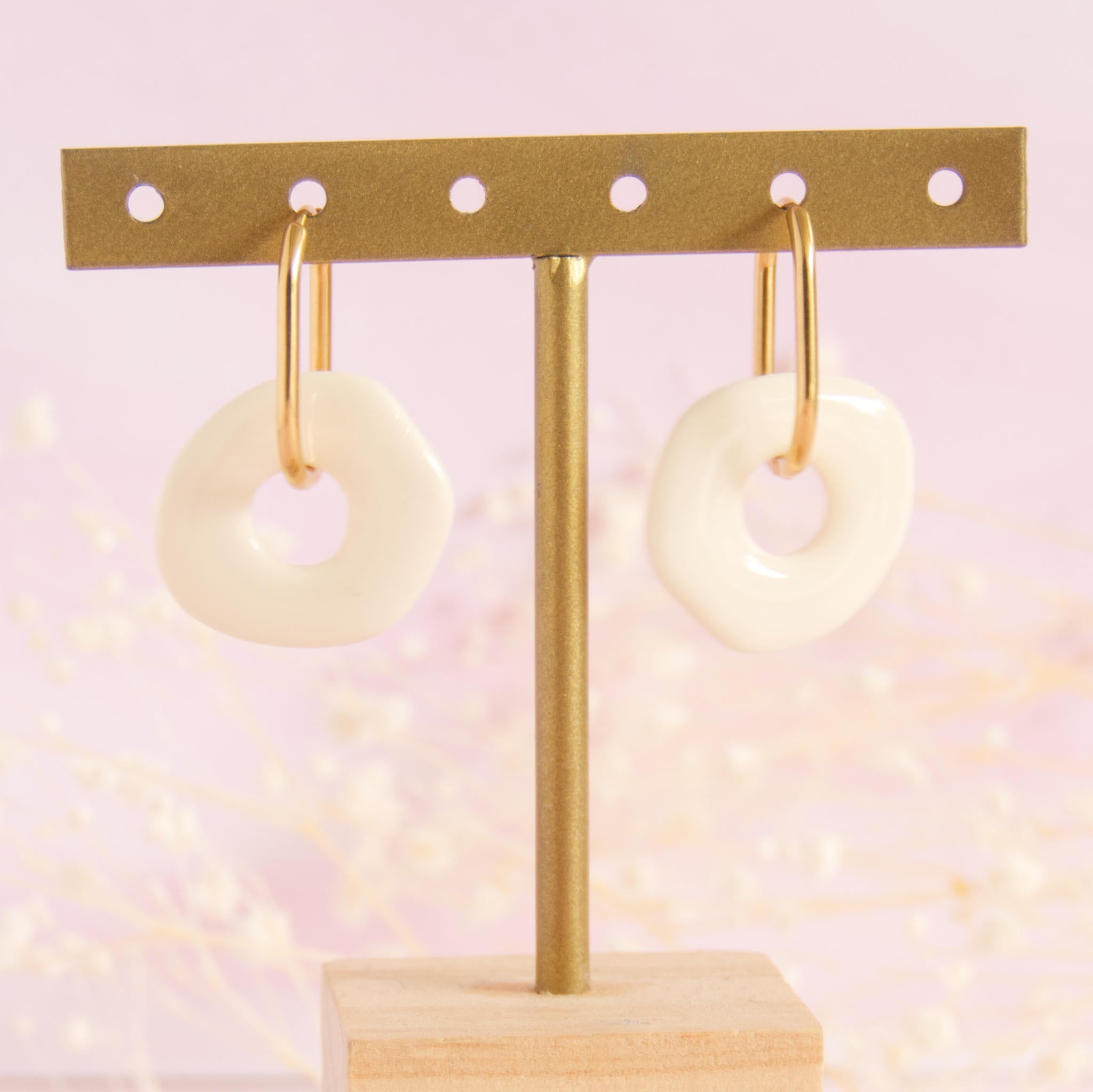 Créoles interchangeables modèle pampille "Aliana"