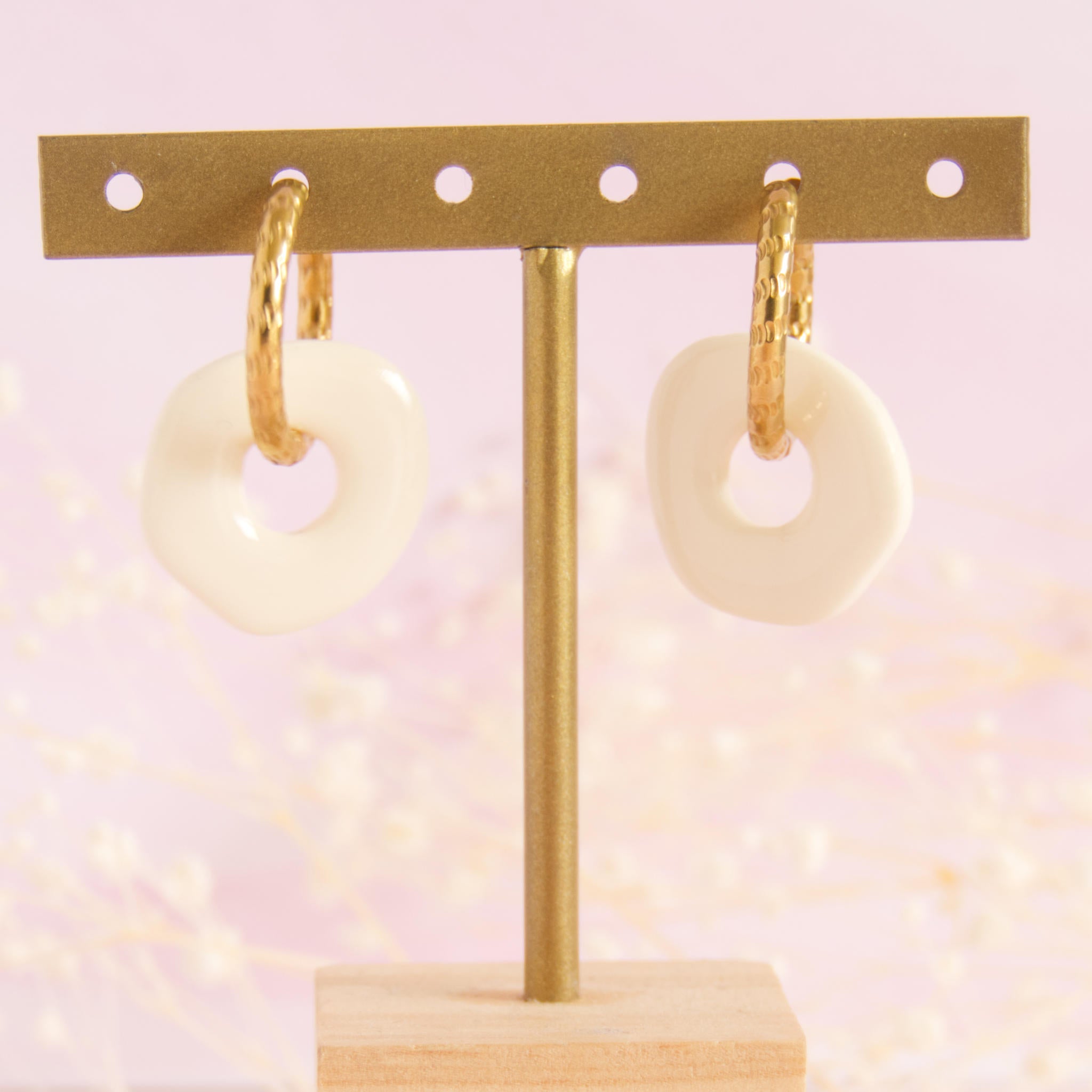 Créoles interchangeables modèle pampille "Aliana"