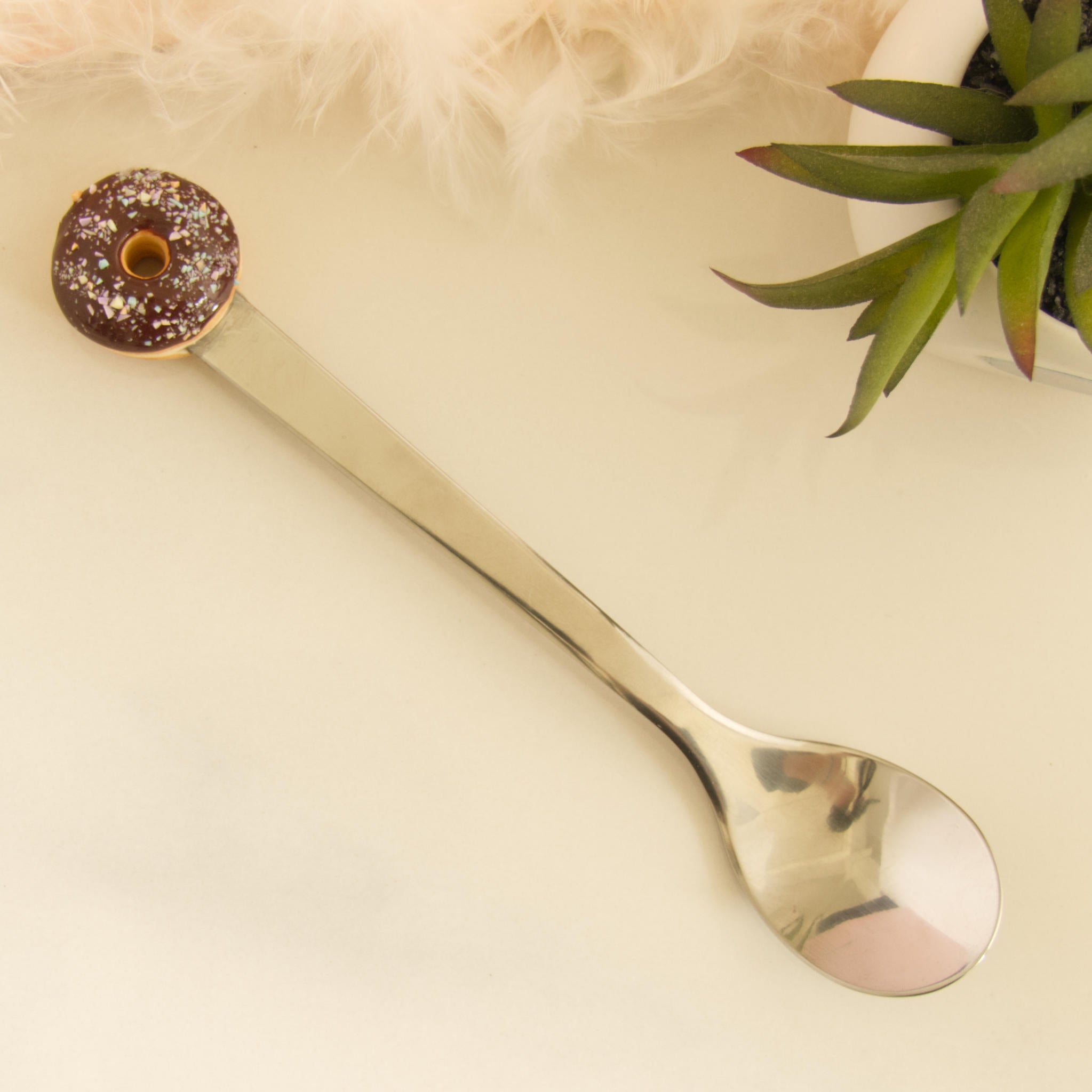 cuillère donut chocolat