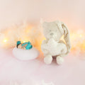 doudou beige veilleuse beige turquoise
