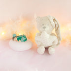 doudou beige veilleuse vert