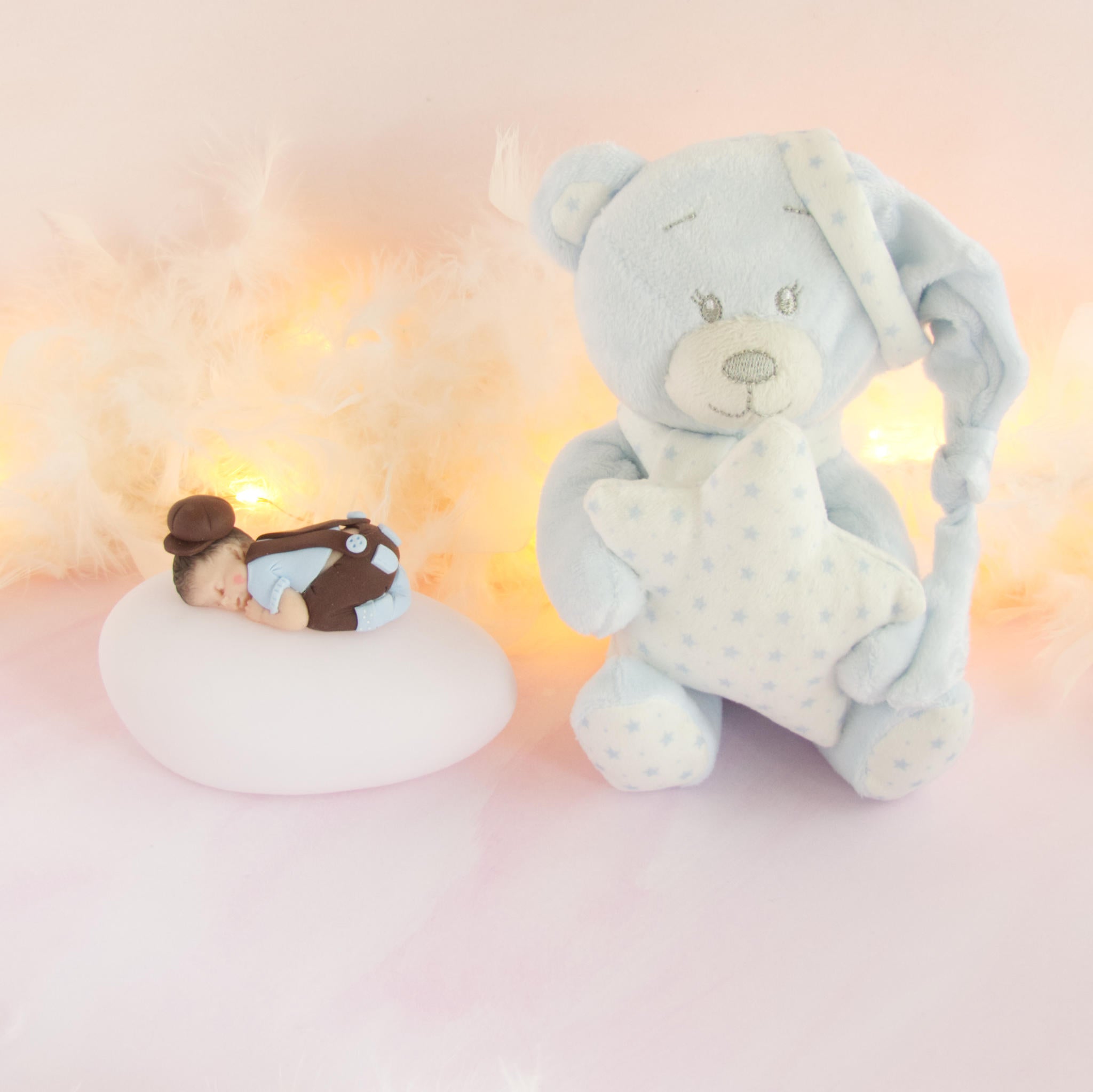 doudou bleu veilleuse bleu chocolat