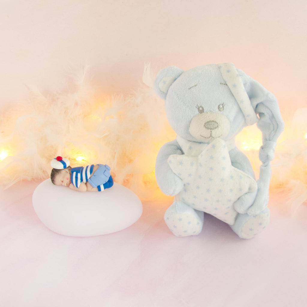 doudou bleu veilleuse marin