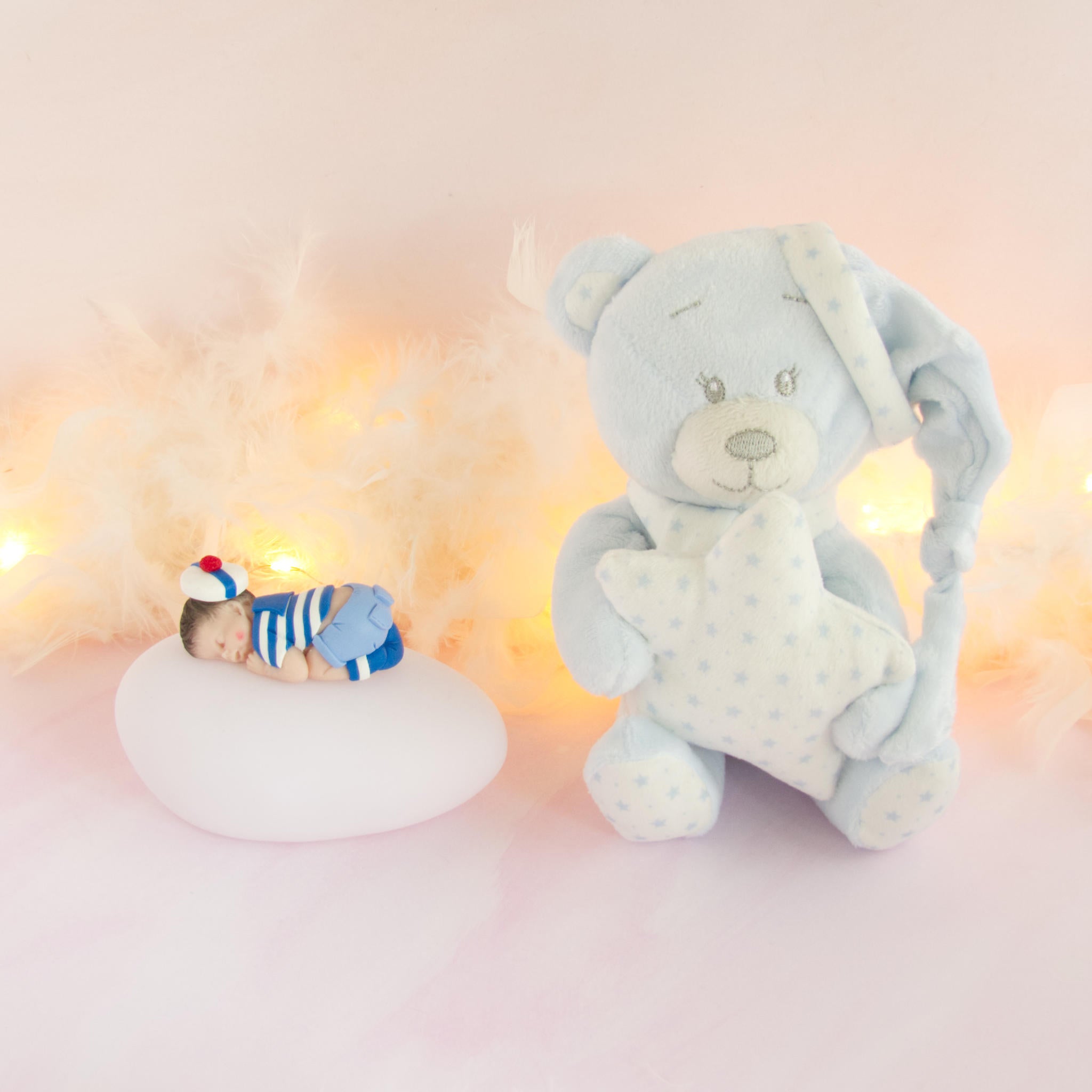 doudou bleu veilleuse marin