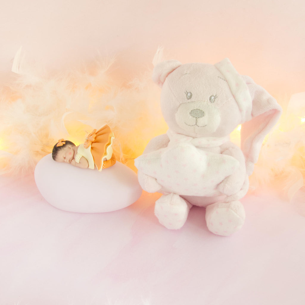 doudou rose veilleuse orange
