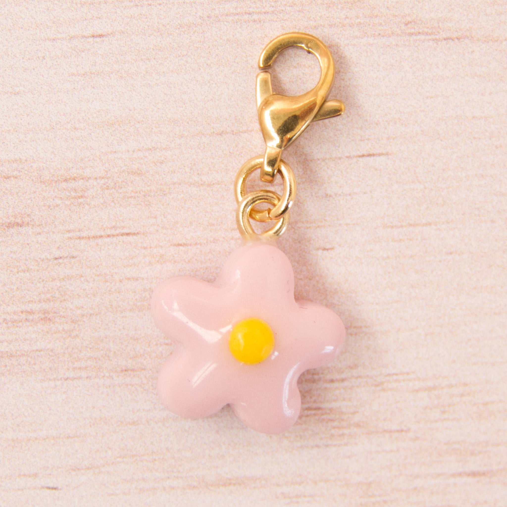 fleur fimo rose doré