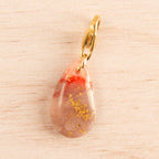 goutte marbré orange marron doré