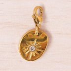médaille étoile strass doré