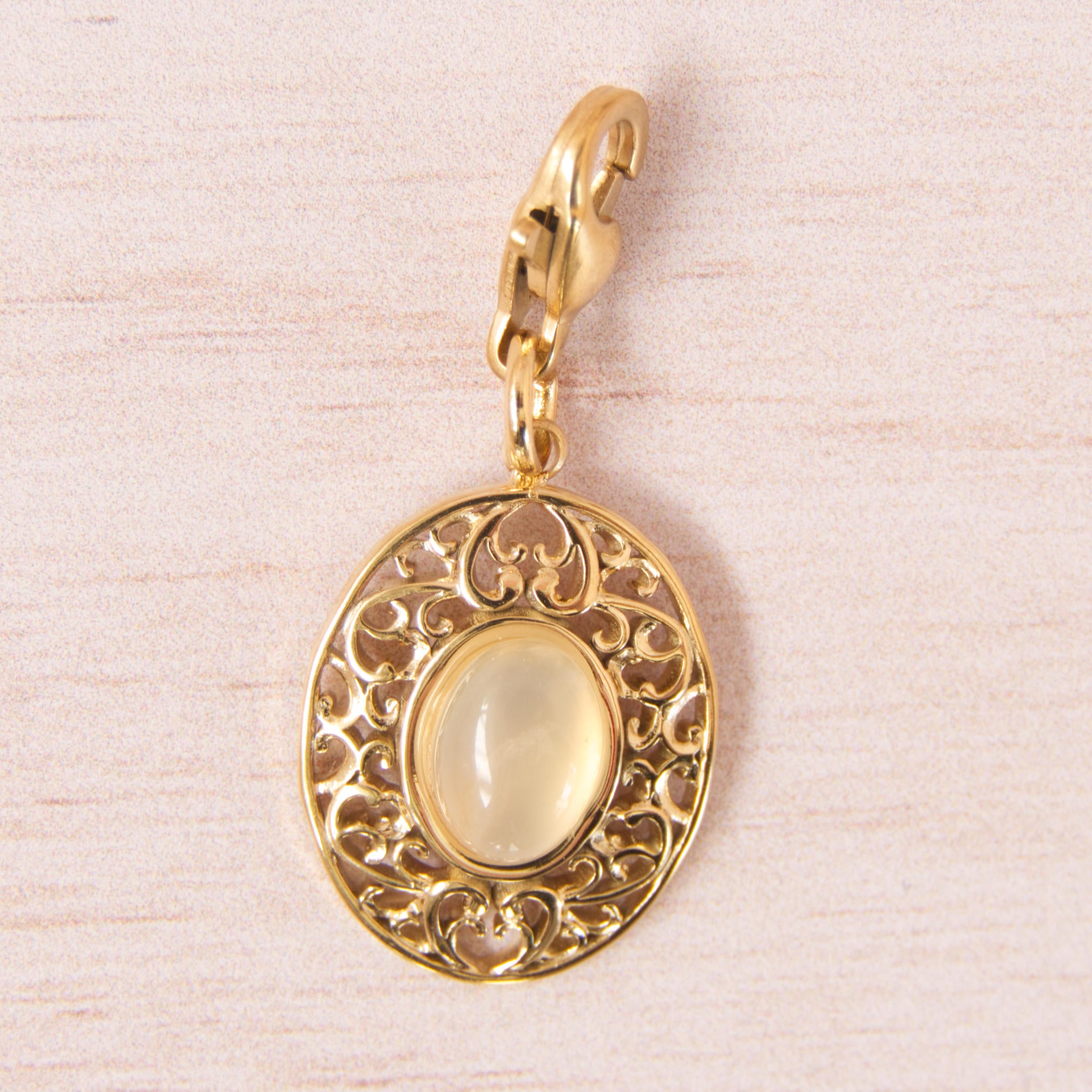 médaille coeur blanc doré