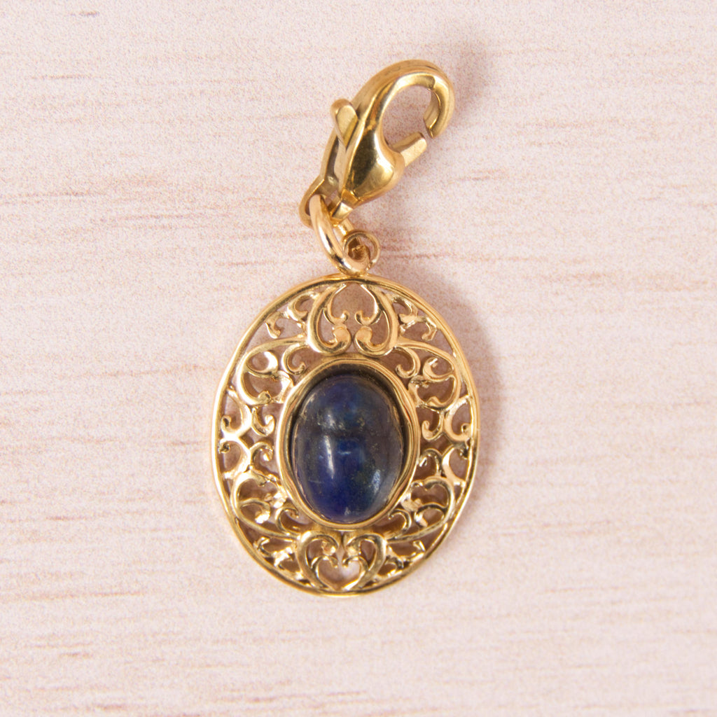 médaille coeur bleu nuit doré