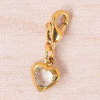 mini coeur strass doré