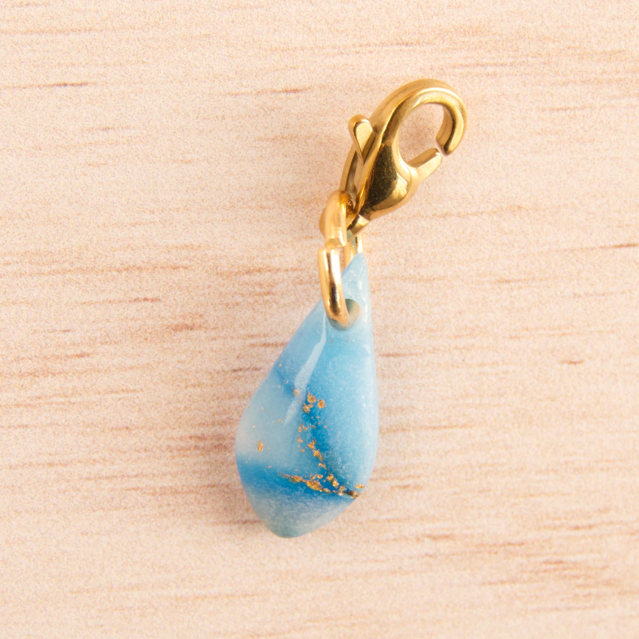 mini goutte marbré bleu doré