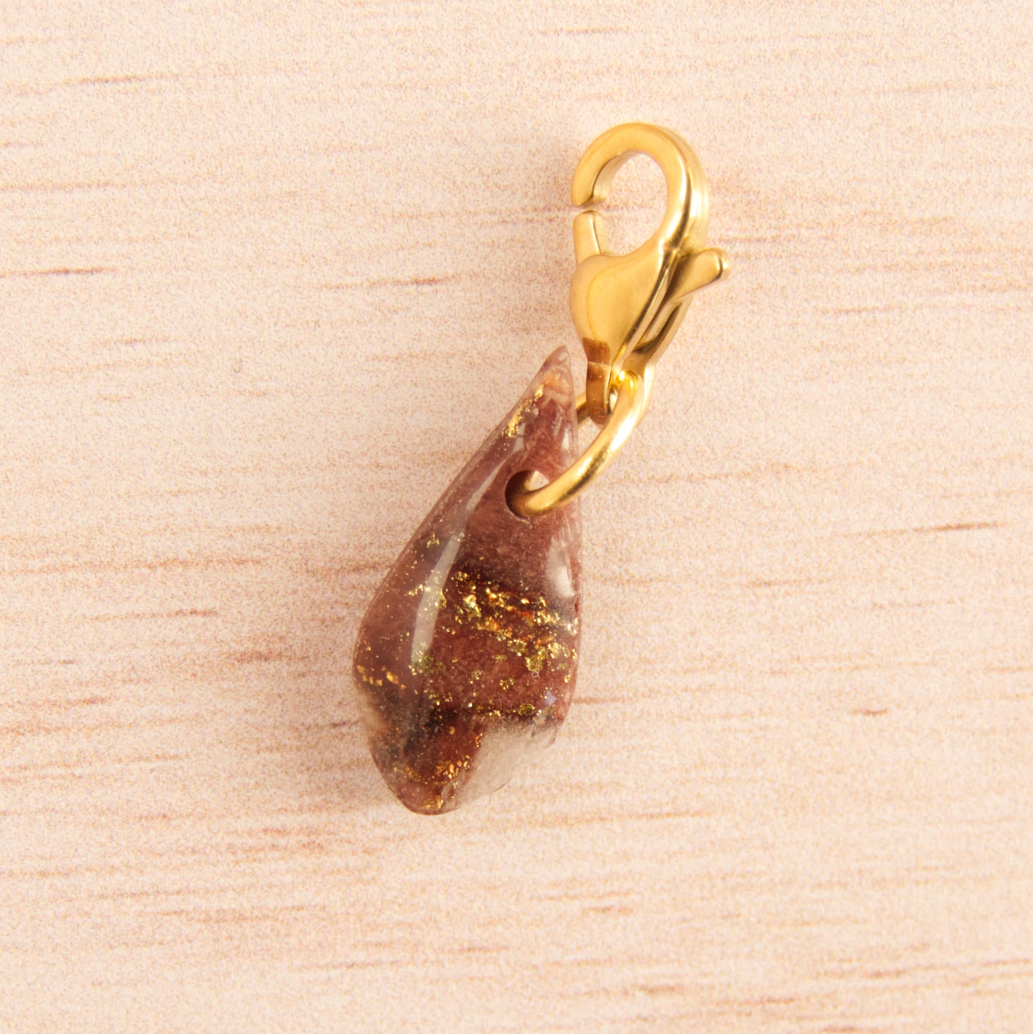mini goutte marbré marron doré