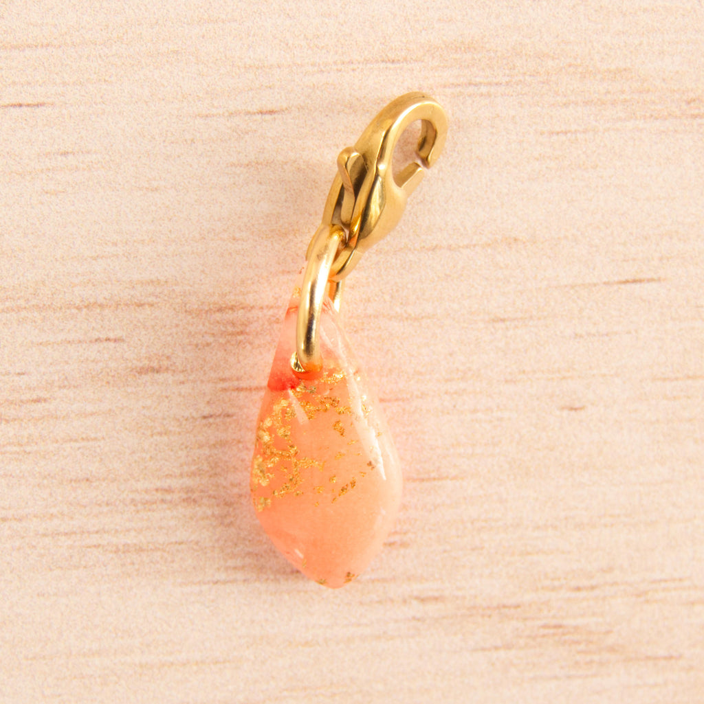 mini goutte marbré orange doré
