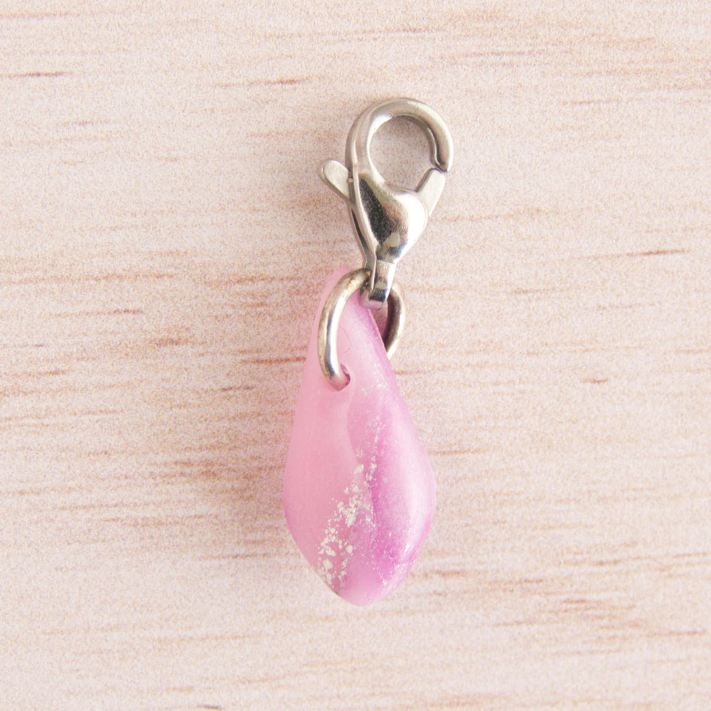 mini goutte marbré rose argenté