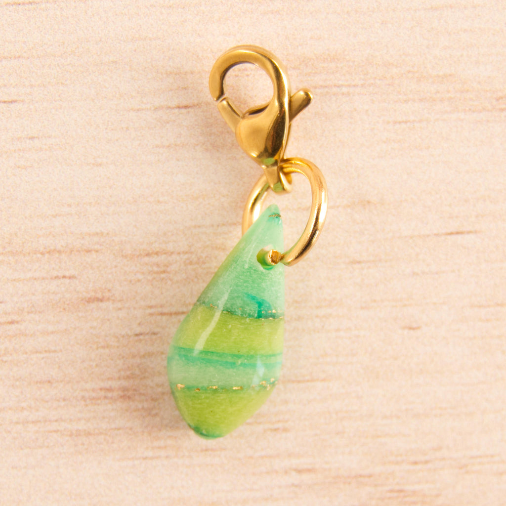 mini goutte marbré vert doré