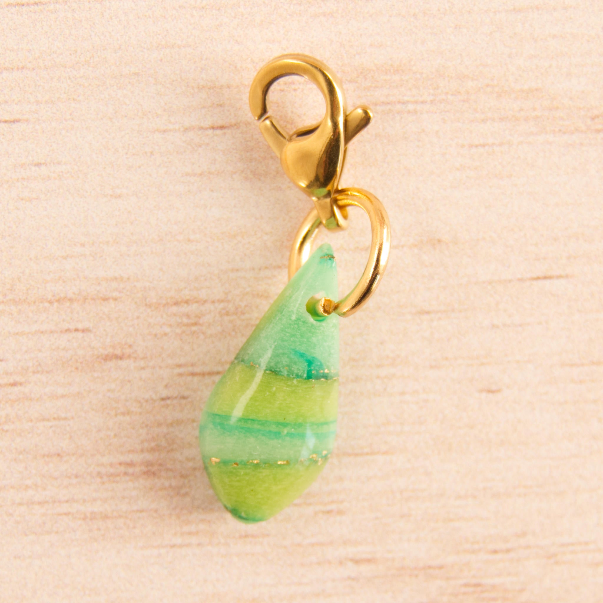 mini goutte marbré vert doré
