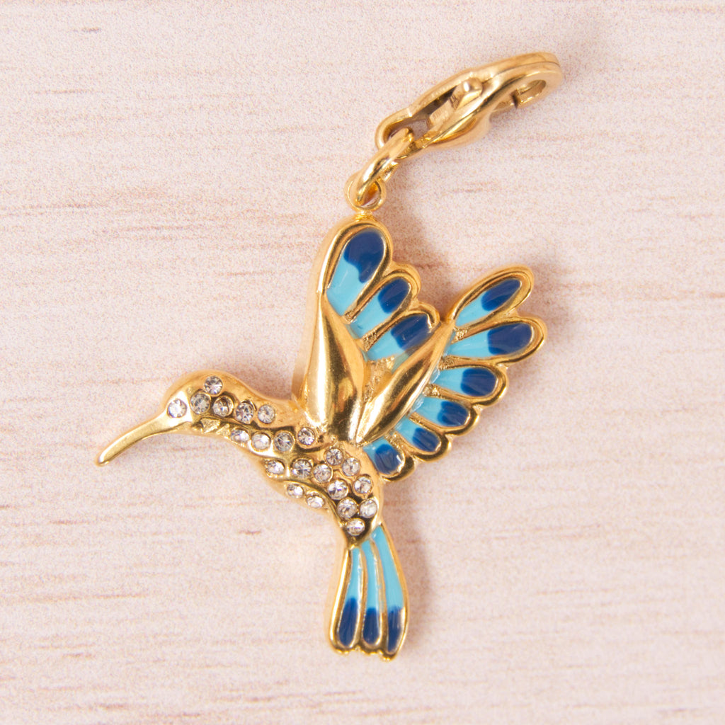 oiseau bleu doré