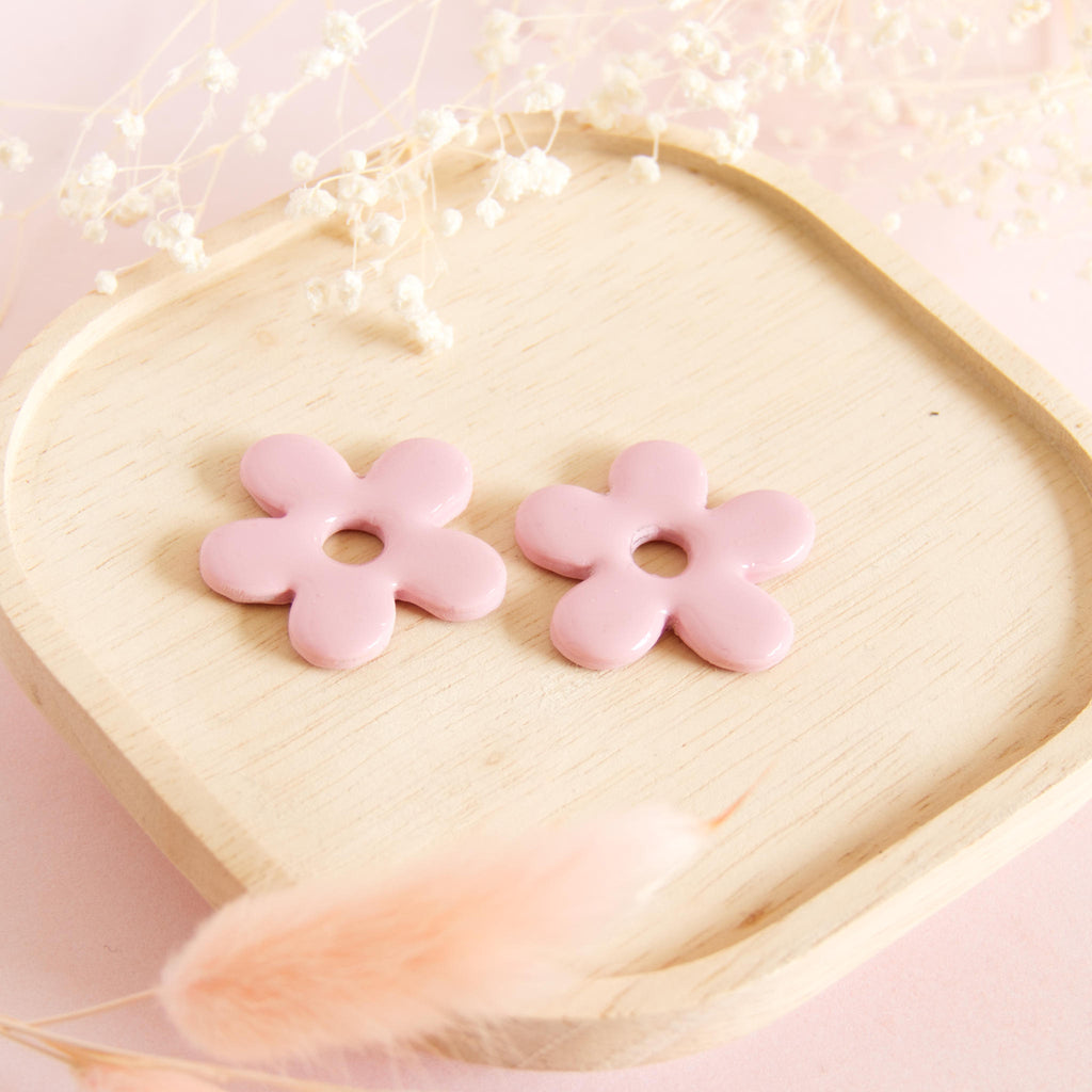Créoles interchangeables Fleur modèle "Soline"