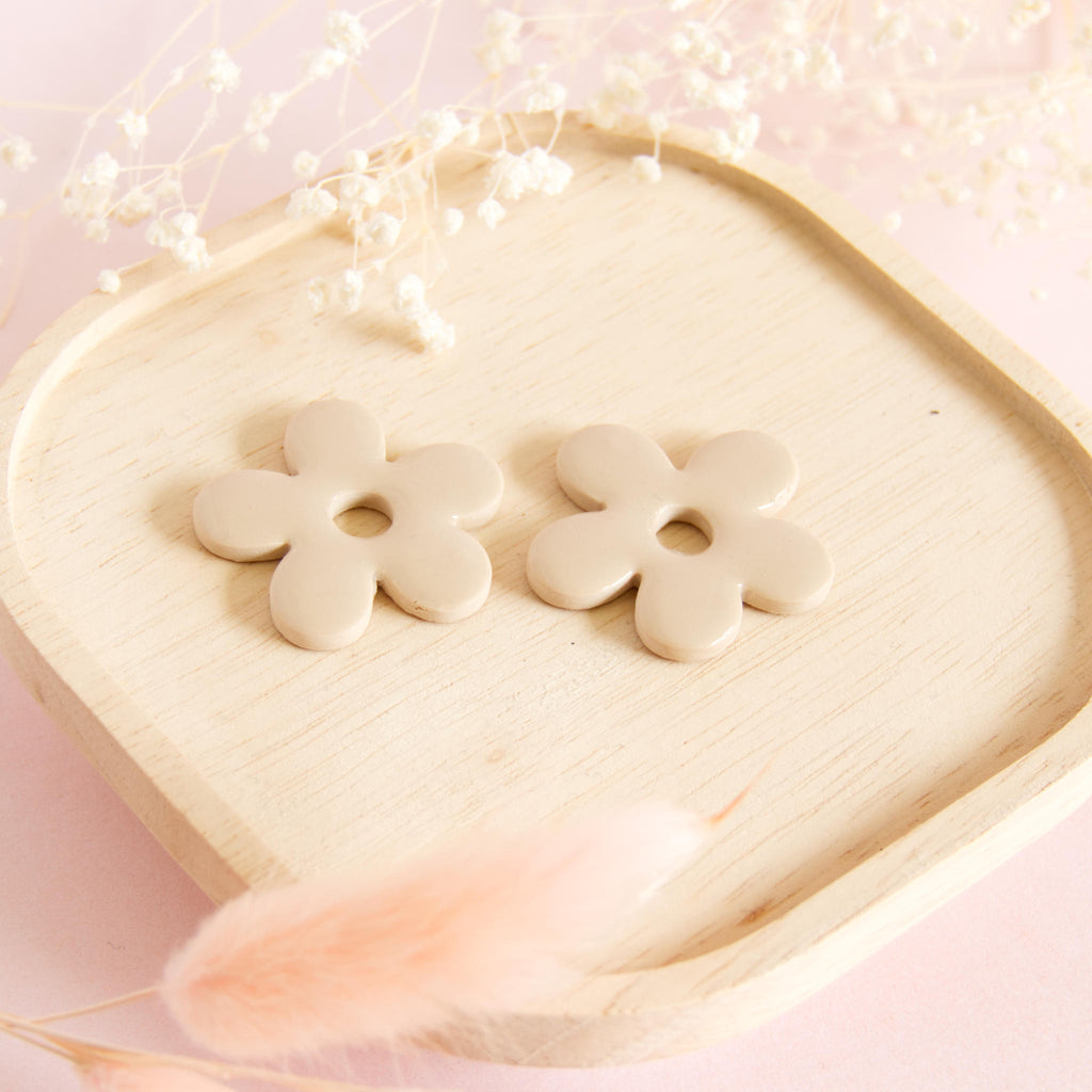 Créoles interchangeables Fleur modèle "Soline"
