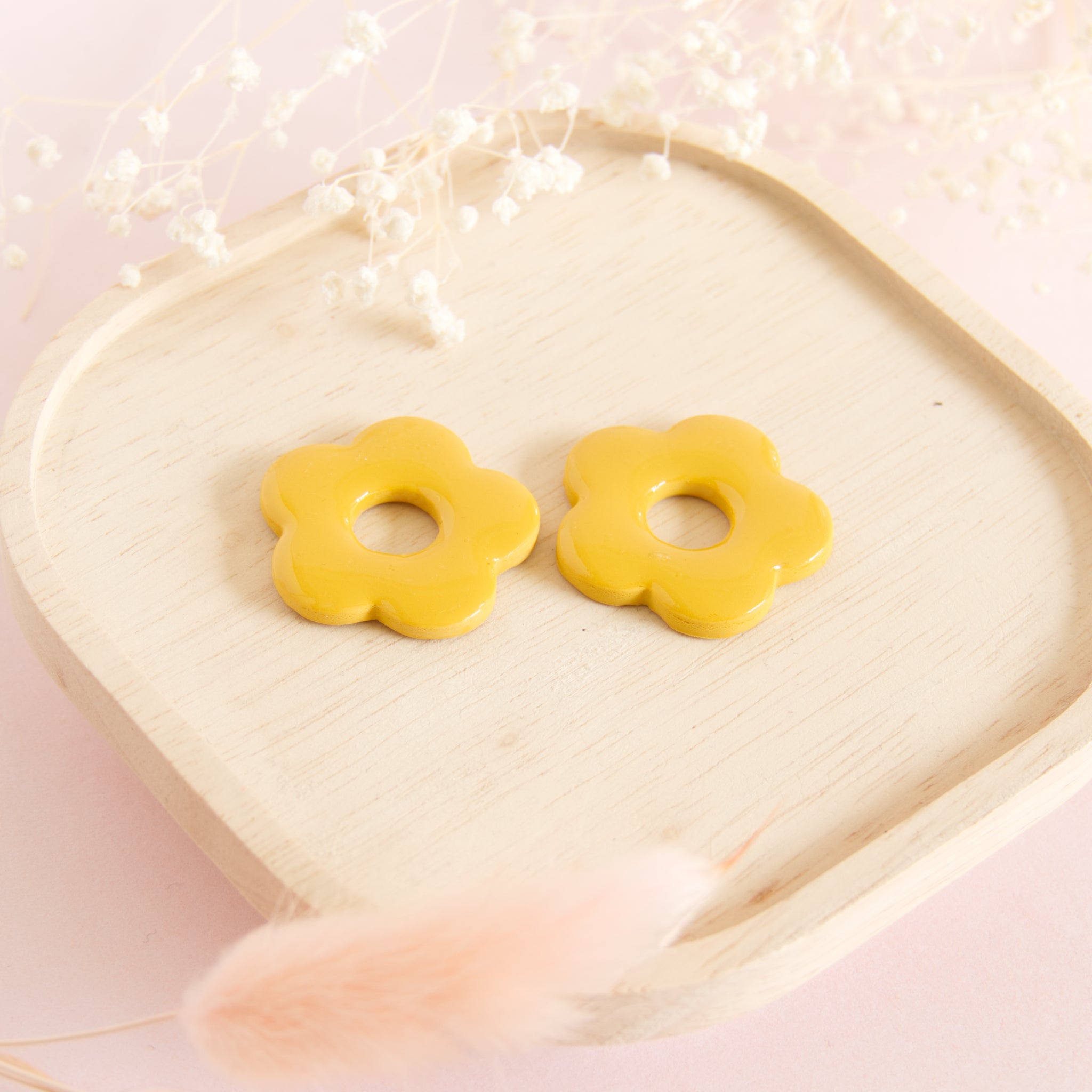 Créoles interchangeables grande fleur modèle "Erina"