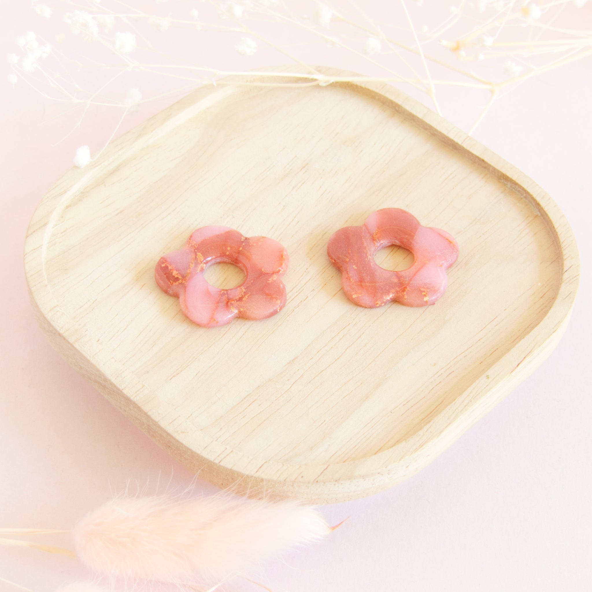 Créoles interchangeables grande fleur modèle "Erina"