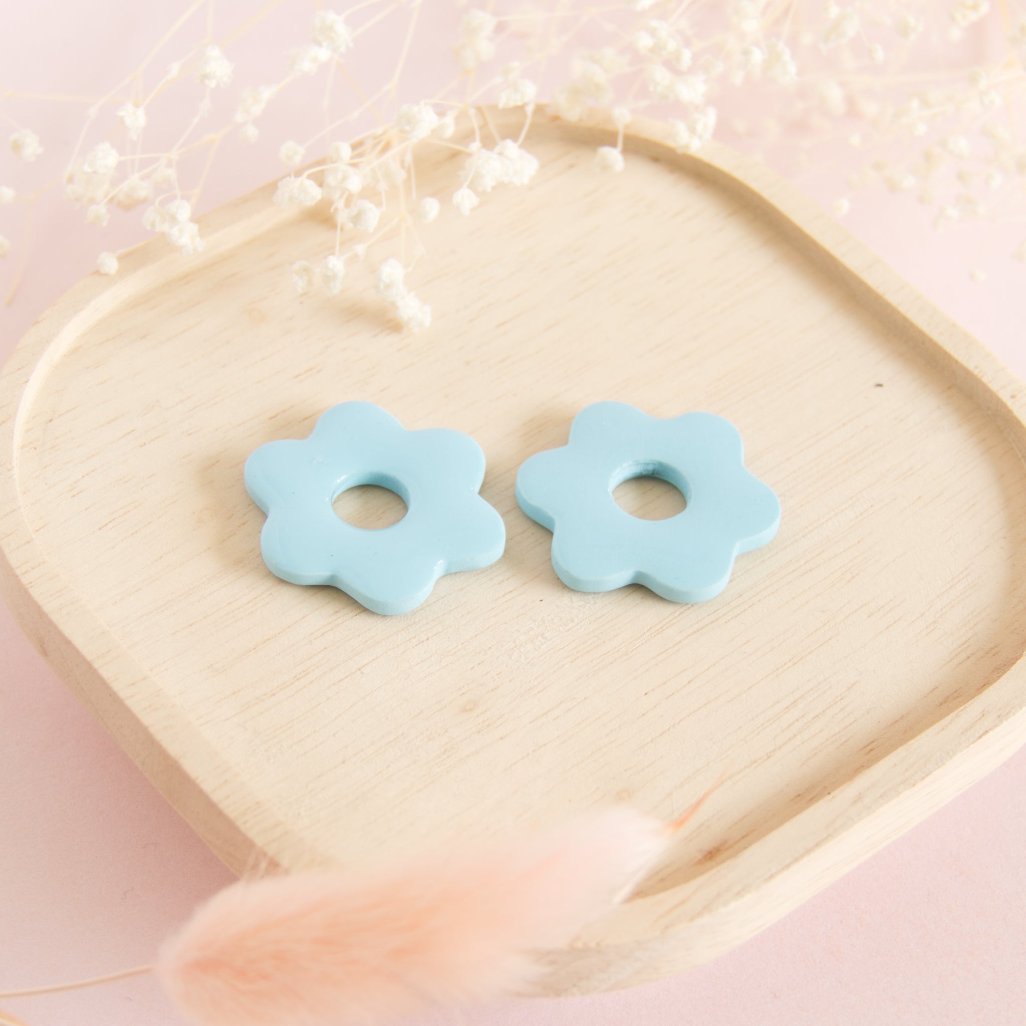 Créoles interchangeables grande fleur modèle "Erina"