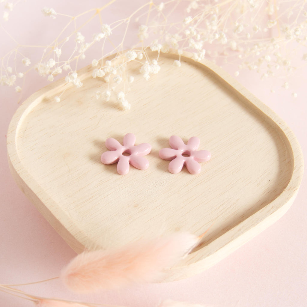 Créoles interchangeables petites fleurs modèle pampille "Florine"