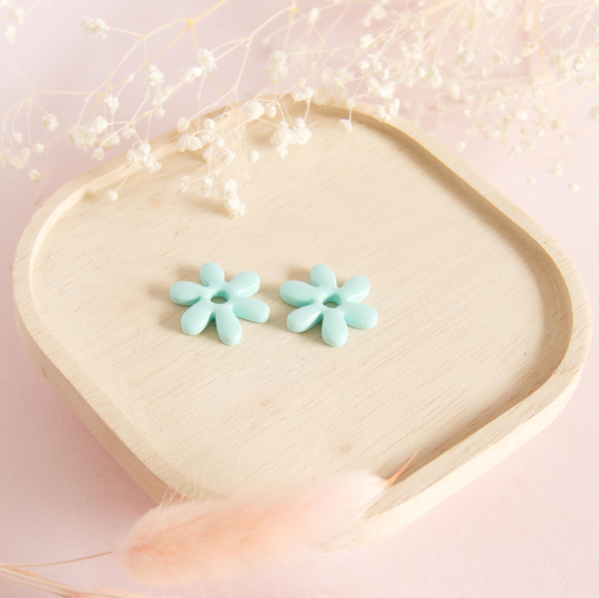 Créoles interchangeables petites fleurs modèle pampille "Florine"