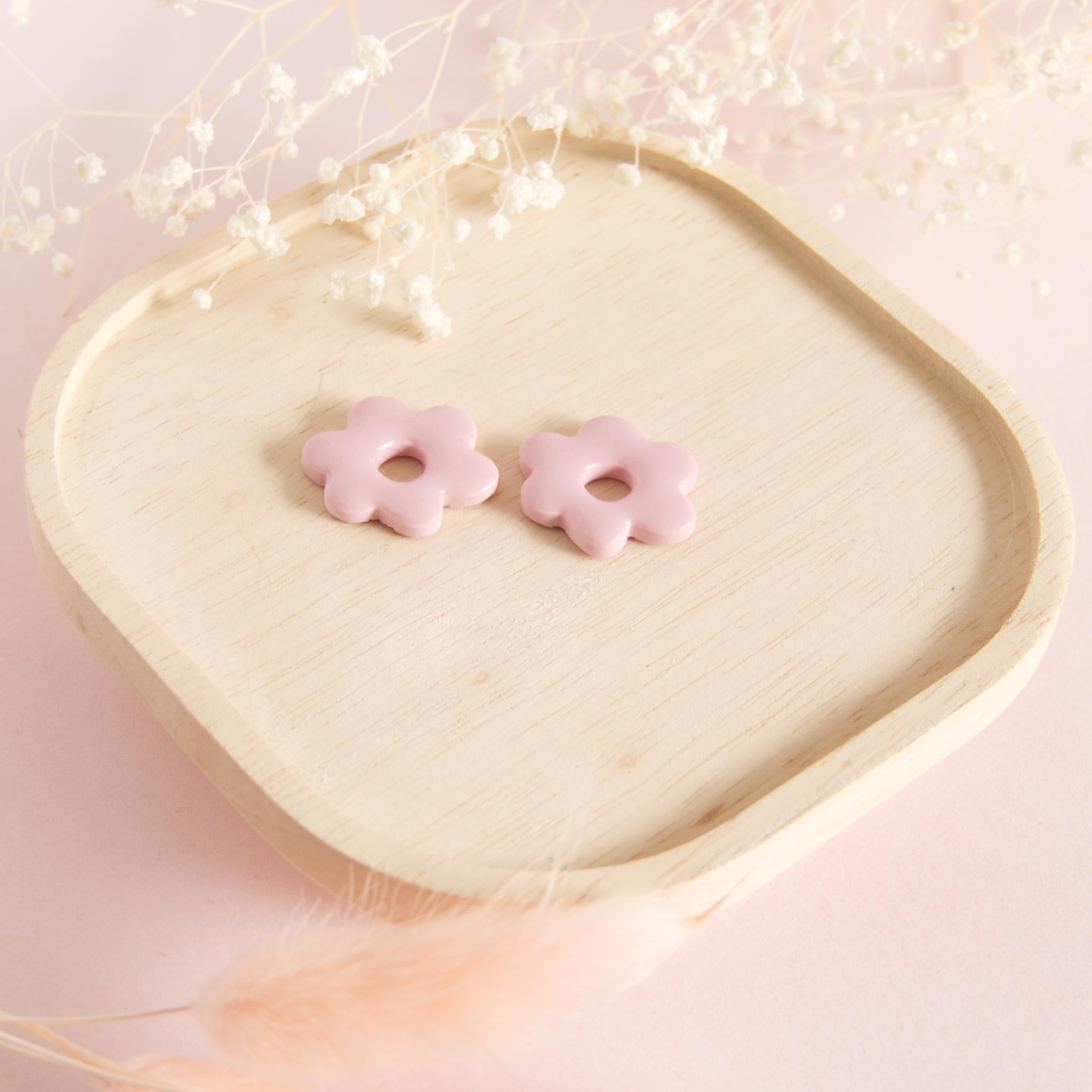 Créoles interchangeables fleur modèle pampille "Talia"