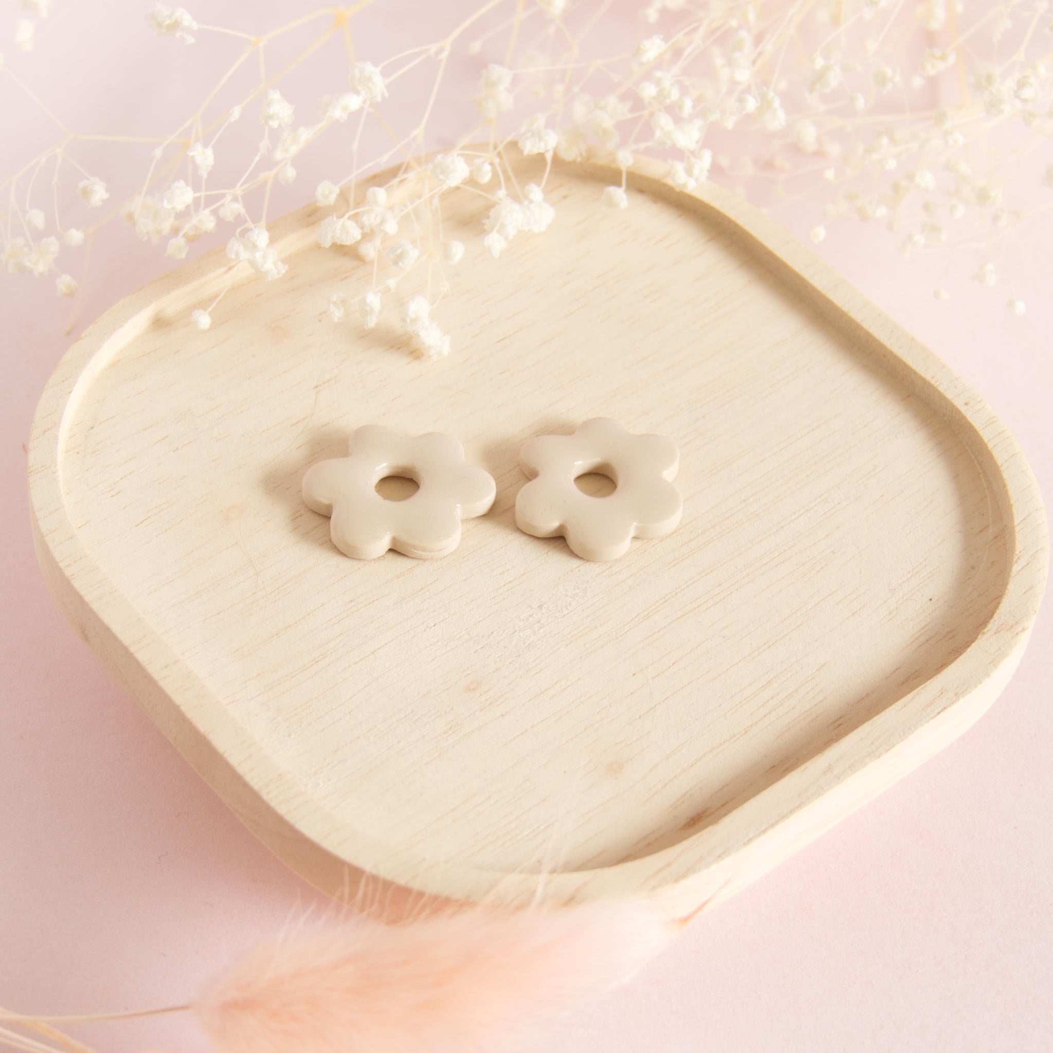 Créoles interchangeables fleur modèle pampille "Talia"