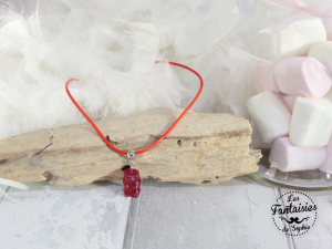 collier ours rouge